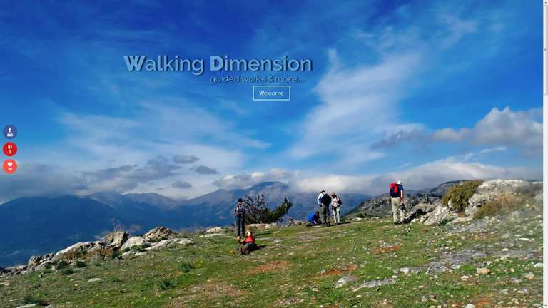 screenshot Walking Dimension website