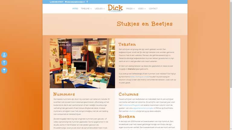 screenshot Dick Ridder website